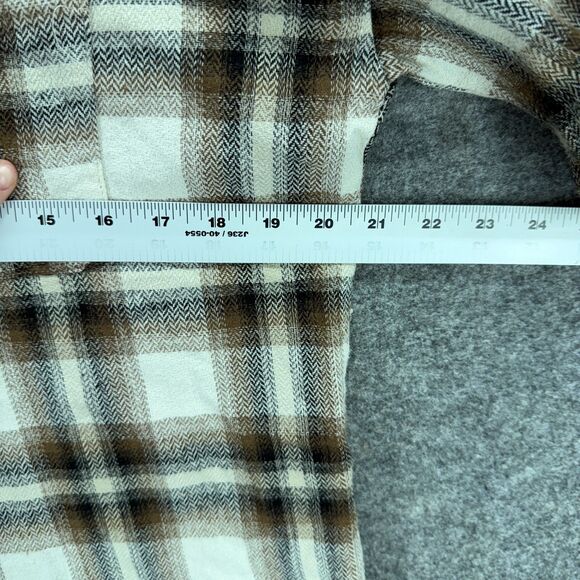 BKE Shirt Women S Small White PLaid Button Up Collared Boyfriend Long Sleeve - Picture 5 of 8